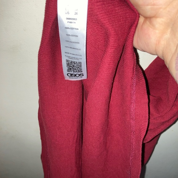 Red ASOS camisole cotton with ruffle plus size - Picture 6 of 6